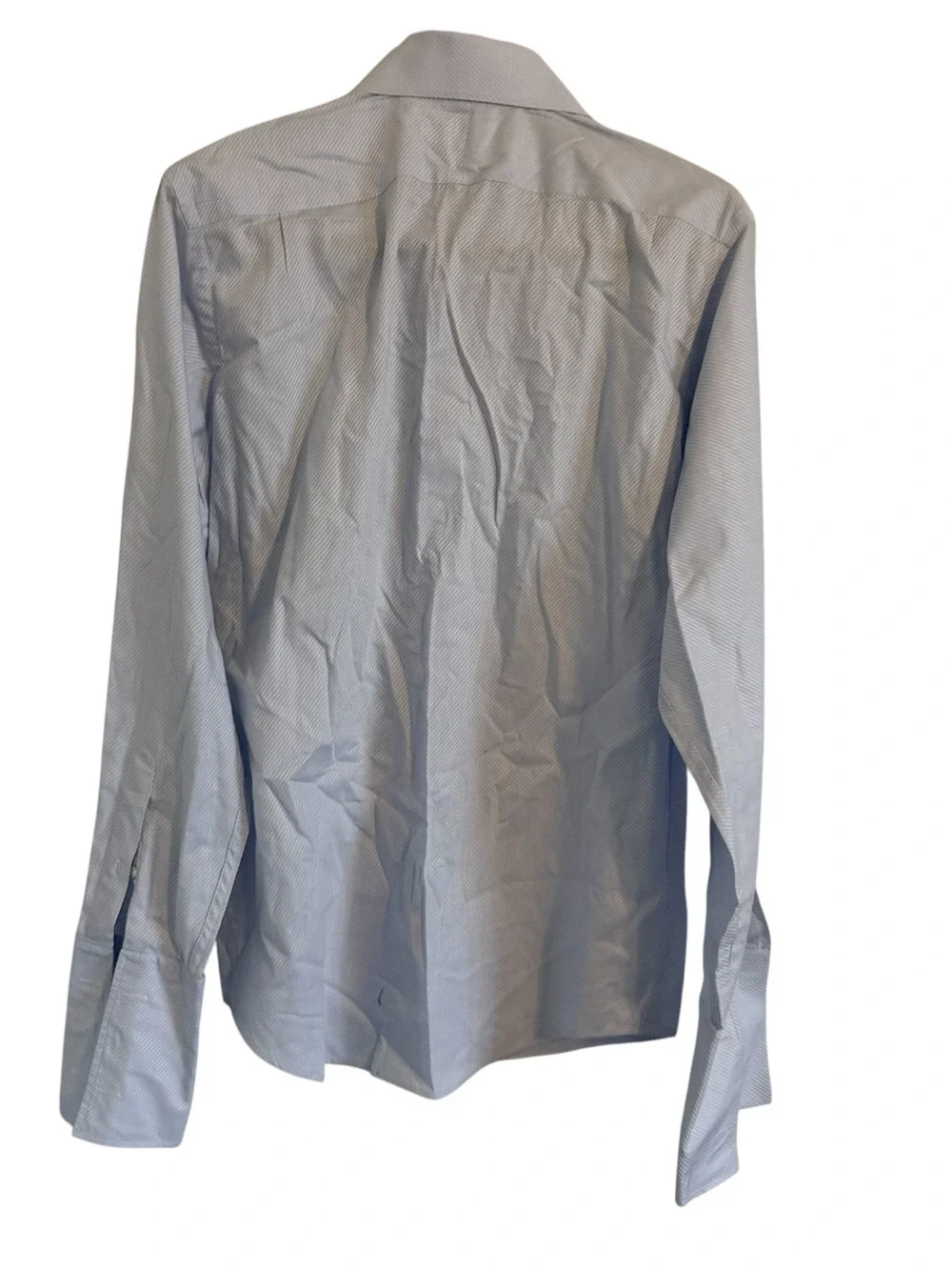 Banana Republic Light Blue Micro-Striped Dress Shirt Size Medium 15 15 1/2
